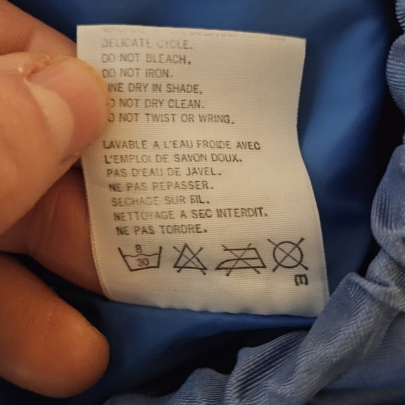 Vintage Descente Men's Blue Hooded Jacket Drawstring Elastic Bottom Size Medium - Picture 13 of 13